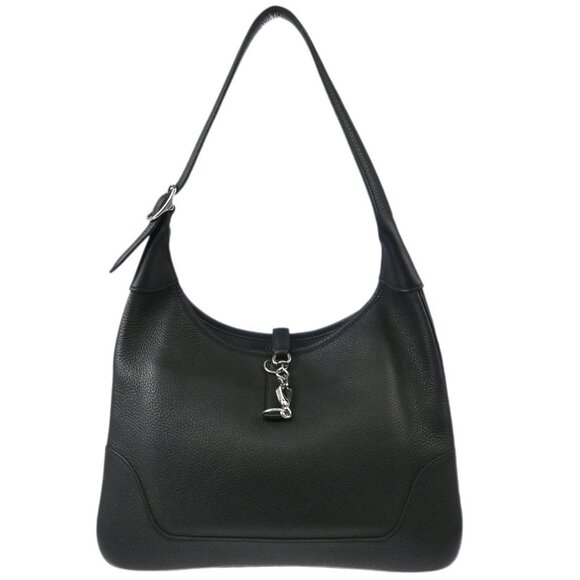 Hermes Black Taurillon Clemence Trim 31 Shoulder Bag P□H 12 195808 - Picture 1 of 10